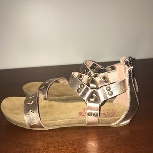 Girl’s Blowfish Rose Gold Sandals